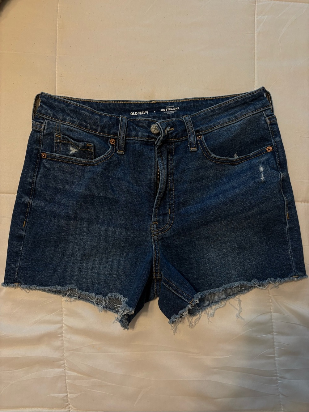 Old Navy Indigo Frayed Hem Denim Shorts
